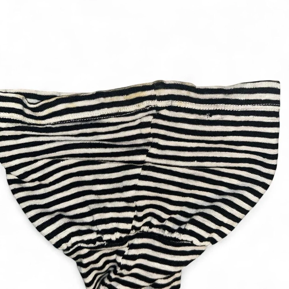 Frame Denim Black and White Striped Long Sleeve Tee - Picture 8 of 9